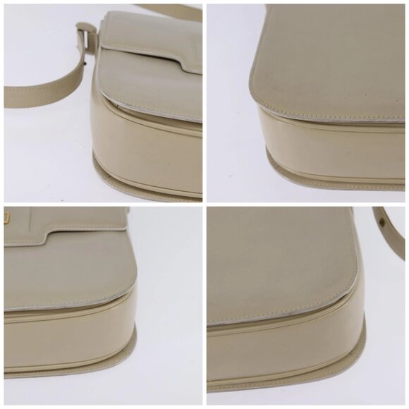 GUCCI Shoulder Bag Leather Beige Gold 26 001 0647 Auth BA5931 - Picture 14 of 16